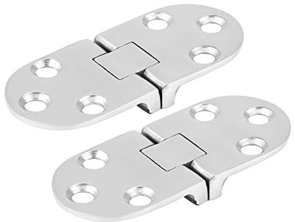 Aramox Charnière de porte marine, trappe affleurante de bateau d'acier inoxydable de bateau 2Pcs emboutissant le Cabinet pour la porte marine de cabine 66 * 30mm