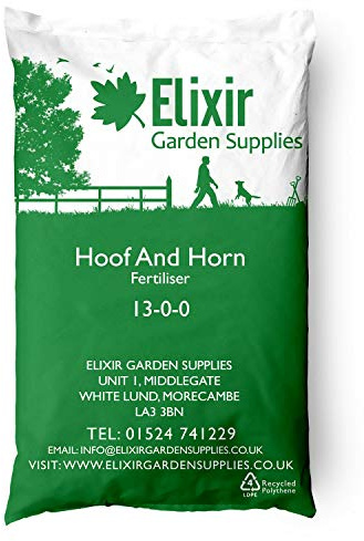 Elixir Gardens Hoof and Horn Organic Plant Food Fertiliser 13-0-0 Various Sizes 500g-25kg | 1kg Bag | Treats over 14sqm