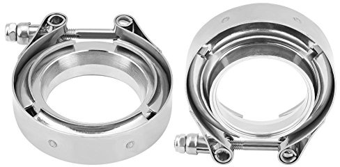 V Band Flansch, 2,0 Zoll V Band Klemmflansch Kit für die Automobilindustrie als Ersatz für Turbo Auspuff Fallrohre aus Edelstahl(2 Inch)