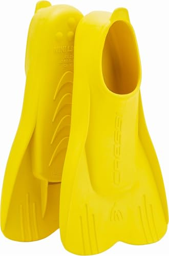 Cressi Mini Light Fins - Kurze Unisex-Kinderflossen zum Tauchen, Schnorcheln und Schwimmen, Gelb, 23/24