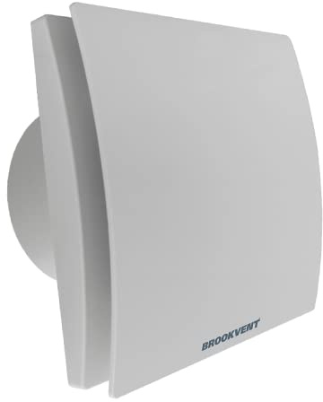 Brookvent Airstream XE+ 100T Bathroom Extractor Fan – 100mm/4 | 23 l/s Airflow | Low Energy 8W | IPX4 Rated | Quiet Operation | Wall & Ceiling Mount | 2-Year Warranty (100mm, Timer)