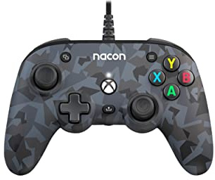 Nacon Pro Compact Controller Xbox Serie X Wired -licenza ufficiale Microsoft, programmabile, ergonomico, 3D sound, Black