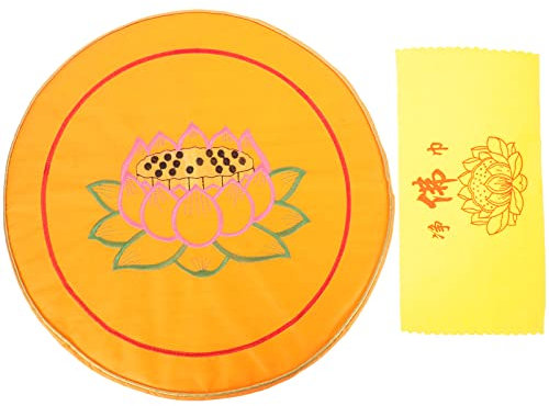 LIFKOME Meditationskissen Mit Lotusdruck Runde Sitzmatte Für Yoga Und Meditation Kissen Für Boden Nützliche Matte Für Zuhause Und Garten