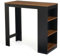 IDMarket Barth Bartisch für 2 bis 4 Personen, Holz, schwarz, Platte in dunkler Holzoptik