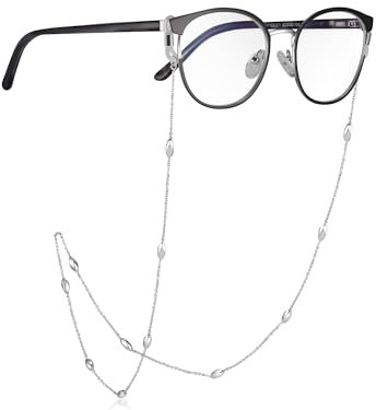 SILBERKETTEN STORE DEIN SCHMUCK ONLINE SHOP Brillenkette No. 7 | bestehend aus einer Ankerkette 1,4mm mit Oliven | aus echt 925 Silber | nickelfrei und hochglanzpoliert