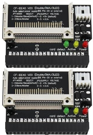 ECSiNG 2pcs CF to IDE Adapter Card 40 Pin Compact Flash CF Card 40 Pin IDE Hard Drive Converter Card IDE Female Expansion Card for Notebooks Industrial Devices