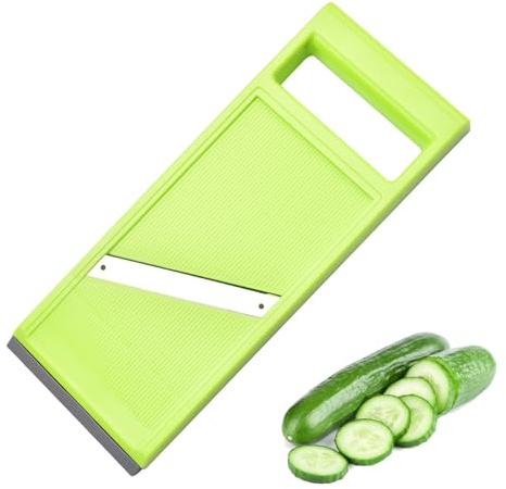 One Piece Ergonomic Handle Kitchen Handheld Slicer Safe Using Vegetable Manual Slicer Portable Kitchen Chopper Hanging Food Slicer for Potatoes Carrots Onions