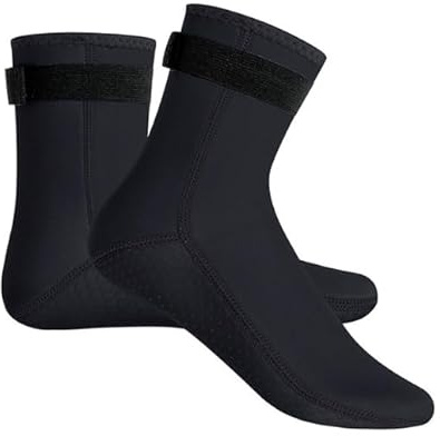 Wvu & Wvo neoprenstrumpor, 3 mm wattstrumpor dykstrumpor, halkfri och hållbarhet för dykning, snorkling, surfing och mer ultimat vattensportkomfort, svart, 10