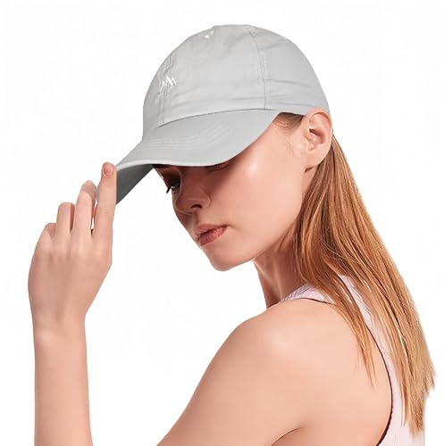 HeyCaps Laufkappe für Damen UV Schutz Baseball Cap Sommer Sonnenschutz Kopf Atmungsaktiv Einstellbare Basecap Sportkappe Outdoor Tennis Golf