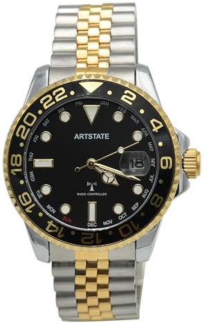 ARTSTATE Herrenuhr Radio Business Beliebte stilvolle Marke Wasserdicht Geschenk Funkuhr/Analoge Funkuhr für Herren