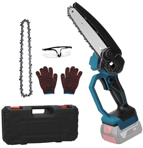 6 Zoll Kettensäge kompatibel mit Bosch Professional 18V System Akku GBA/CORE/ProCORE/AMPShare 18V, Bürstenlosem, Mini Elektrokettensäge mit Kette, für Gartenholz Baumschere Astschere Holzschneiden