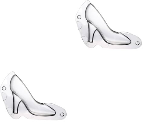 Amosfun 2st Schokoladenform Schuhkuchenform Dekorform High-heel-kuchenform Fondant-kuchenform Schuhformen Aus Fondant Schuhe Ton Eiswürfel Schokolade Kerzenformen Schuhschokolade Plastik