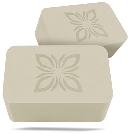 OMNANA RAISE Yoga Block EVA 2er Set – Yogablock rutschfest & superleicht – Hochdichter Schaumstoff, stabil & langlebig – Yogablöcke als perfektes Zubehör für Yoga, Pilates & Fitness
