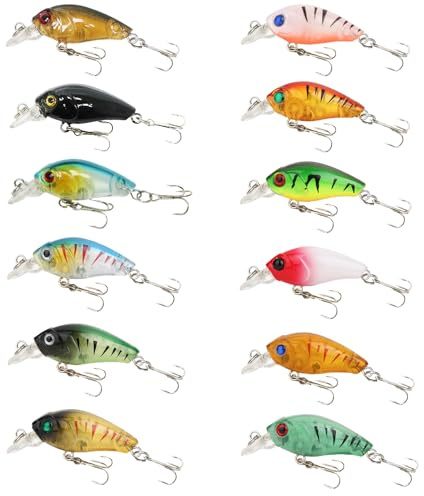 Kasoud Fishing Lure Set, Fishing Bait for Lures Pike and Perch Trout (7)