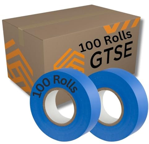 GTSE - Cinta aislante azul - 20 rollos - 19 mm x 20 m - Cinta aislante autoadhesiva resistente - Para proteger, agrupar y reparar cables