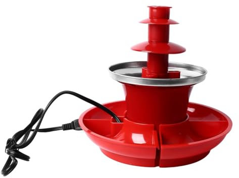 Okeeyseda Máquina Fuente de Chocolate de Mini Nostalgia Desmontable Fondue de Chocolate para Derretir Fondue de Chocolate Fundido Enchufe UE