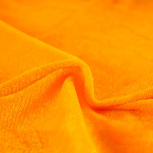 Anevous 1m x 165cm Pannesamt Stoff Meterware für Deko, Samt ähnliche Dekostoff, Stoffe zum Nähen, Samtstoff Basteln und Bekleidung Für Kleidung Vorhänge Gardinen Bühne Tischdecke Deko,Orange
