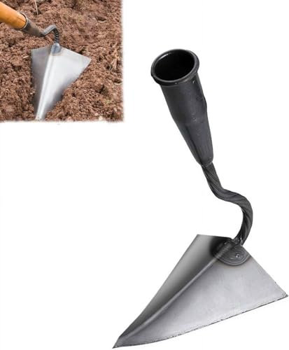 YUYQAQ Triangle Garden Hoe, Warren Hoe, Flower Vegetable Planting Hoe, Stainless Steel Weed Remover Edger Lawn Tool, Gardening Hand Tools Hoe for Ridging Weeding Digging Loosening Edging Soil