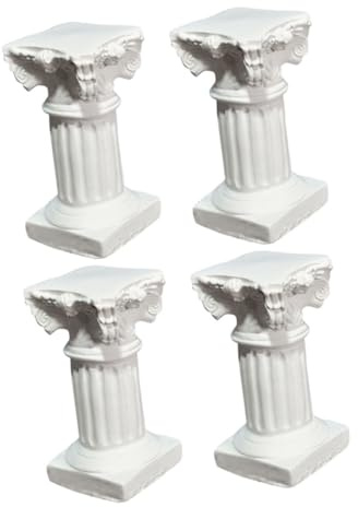 MAGICLULU 4pcs Mini Roman Column Base Pillar Candle Holders for Pillar Candles Micro Landscape Pedestals and Columns