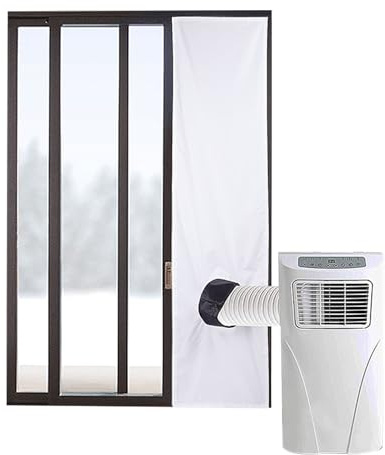 Kit di Finestra per Condizionatore Portatile Pannelli di Tenuta Finestra Regolabili in PVC Kit di Ventilazione Scorrevole Universale Robusto, Accessorio Finestra Regolabile per Condizionatore