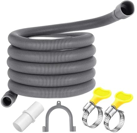 DONQ-2X Washing Machine Drain Hose 10 Ft Flexible Dishwasher Drain Hose Extension Kits Corrugated Washer Discharge Hose