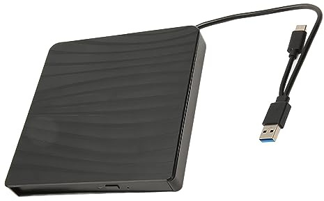Topiky External DVD Drive Enclosure, Type C USB 3.0 Plug and Play Slim Optical Drive Enclosure Kit for 9.5mm 9mm CD DVD BD, with Eject Button and Foldable Cable (Style C)