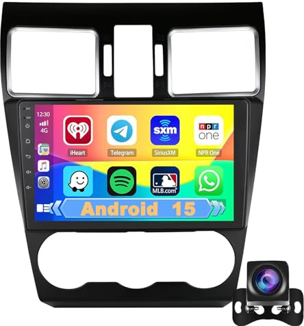 Android Car Stereo For Su-baru WRX STI /Forester 2016-2018/XV Crosstrek/Impreza 2015-2016,9 Touch Screen Car Radio With Wireless Carplay Android Auto GPS Sat Nav Bluetooth WiFi FM SWC RDS(Size:M800S)