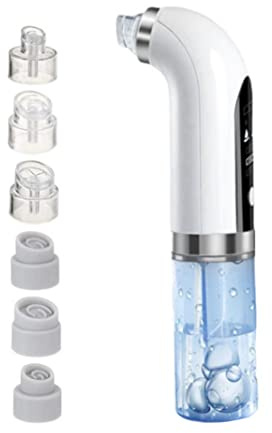 Pulitore elettrico per punti neri, aspiratore per punti neri, aspiratore per pori facciali, strumento per estrattore di bianchi con 6 sonde di aspirazione, dispositivo di rimozione