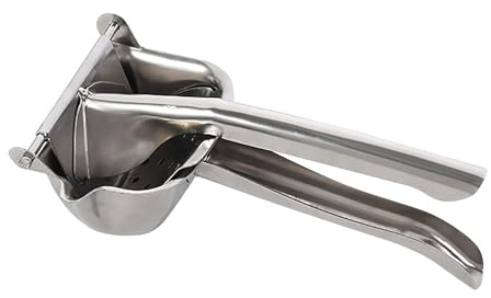 Exprimidor manual de cítricos de acero inoxidable 2026 de alto rendimiento, herramienta de cocina eficiente para zumos de frutas frescas (plata, talla única)