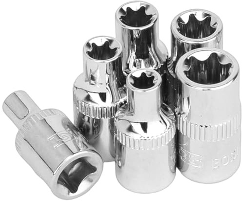6Pieces 1 / 4Inch Drive Socket Set Hexes Bit Sockets for Ratchets Wrench Heavy Duty Steel Construction Hexes Socket Set Steel Ratchets Wrench
