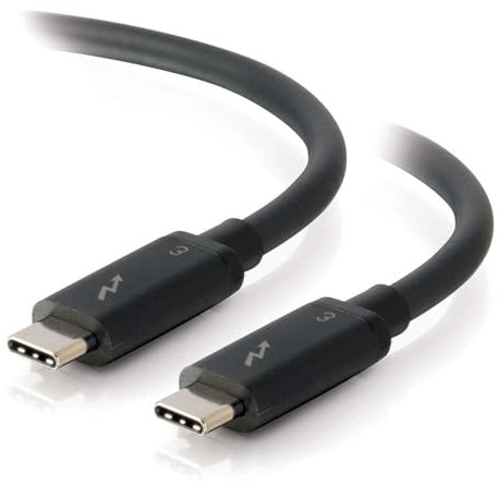 C2G 0.5 m Thunderbolt 3 0,5 m Negro 40 Gbit/s - Cable thunderbolt (Masculino, Masculino, 0,5 m, Negro, 40 Gbit/s, 4096 x 2160 Pixeles)