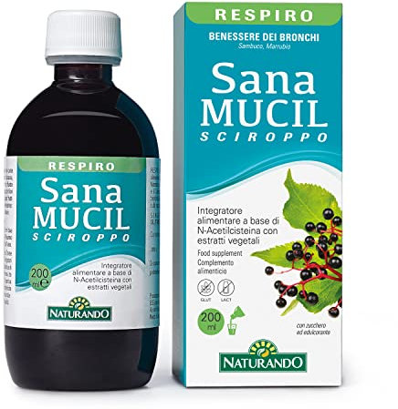 NATURANDO SANAMUCIL, sciroppo per fluidificare le secrezioni bronchiali - Flacone da 200 ml