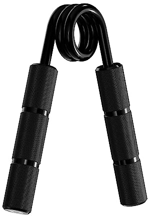 Power Gripper Metal-serien - professionell kvalitet - 7 olika nivåer att välja mellan (50lbs - 350lbs) för träning av grepp, handled och arm (250lbs (Svart))