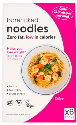 Barenaked Konjac Noodles | 6 x 380g Multipack | Low Calorie & Keto Friendly | Vegan & Gluten Free | Fat Free & Low Carb | 12 Servings