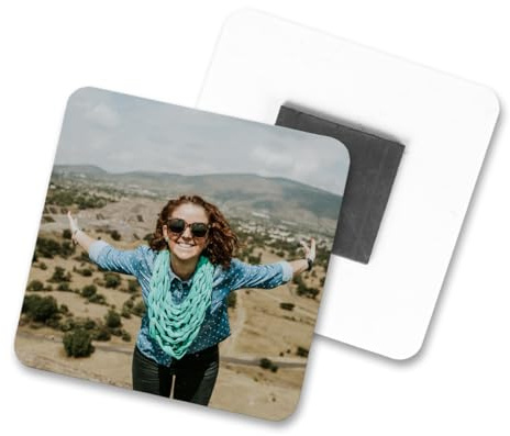 ORWO – Fotomagnet selbst gestalten | robuste Magnete mit Foto in Herz-, Quadrat- oder Kreisform | personalisierter Kühlschrankmagnet | vollflächig Bedruckt | individuelles Fotogeschenk