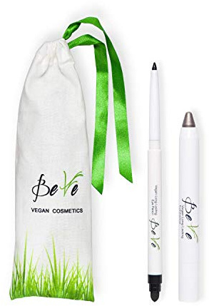 BeVe - Kit de maquillaje vegano de larga duración para los ojos con sombra y lápiz delineador