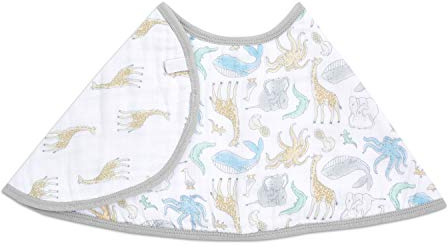 aden + anais™ essentials burpy bib Baumwoll-Musselin-Baby-Lätzchen, 4-lagiges Spucktuch aus 100% Baumwoll-Musselin, Superweich und saugfähig für Säuglinge, Neugeborene und Kleinkinder, flowers bloom