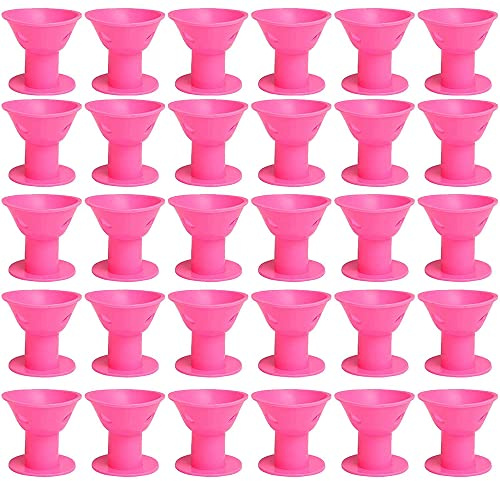 CENPEK 30-teiliges kleines + großes Silikon-Lockenwickler-Set Magic Hair Curler Clipless Silikon-Lockenwickler mit Damen-Aufbewahrungstasche
