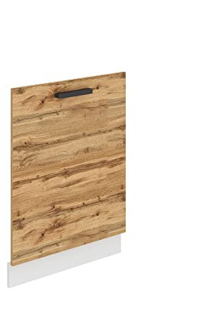 BELINI | Pannello anteriore per lavastoviglie 60 cm | Pannello frontale da cucina per lavastoviglie con manico | con battiscopa | 60 x 71,5 x 1,6 cm | rovere Wotan