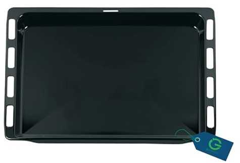 G GRIMALDI Leccarda Teglia Forno adatta a BOSCH compatibile misure 465x375x300 mm smaltata nera