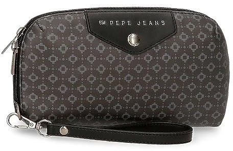 Pepe Jeans Bethany Portafogli e portamonete in similpelle, nero, verde, diverse misure, Nero, taglia unica, Borsa a mano