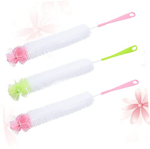 Gatuida 3pcs Mushroom Head Sponge Brush for Glass Cup Long Handle Bottle Cleaning Brush Multifunctional Home Cleaning Sponge Random Color