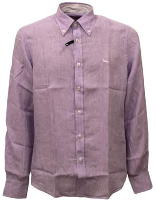 Harmont & Blaine Camicia Manica Lunga in Lino CRL014010883B Lilla Viola