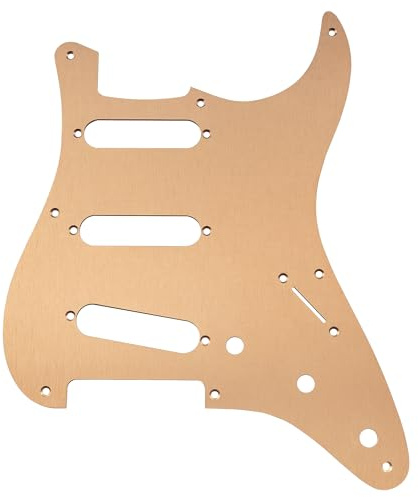 Musiclily Ultra 8 Löcher Eloxiertes Aluminium ST SSS Schlagbrett Gold | für China Squier Classic Vibe SQ CV 50s Reissue Vintage Strat Style E-Gitarre