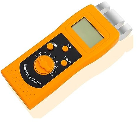 EDEDE Misuratore di umidità, Misuratore umidità Muri, Analizzatore del misuratore di umidità Digitale LCD for Lana di Filati di Vestiti in Cotone Tessile, per Parete, Legno, Intonaco, Muratura