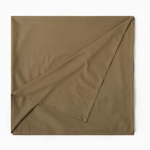Mantel verde oliva de mezcla de lino y algodón, 134 x 180 cm, duradero, fácil de cuidar, tela de cocina de alta densidad, lavable a máquina