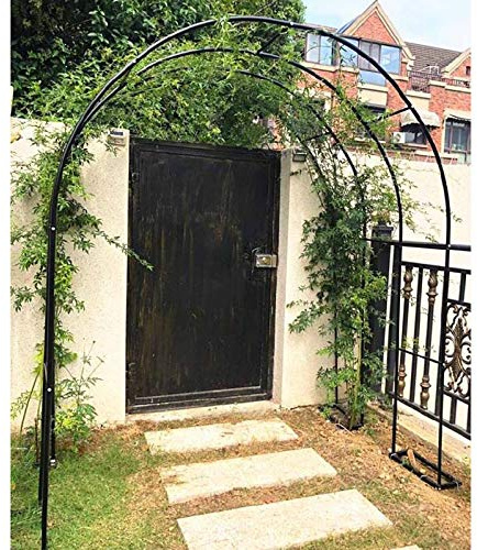 Arche de jardin réglable pour rosiers et plantes grimpantes 10 tailles treillage en fer forgé noir blanc vert parfait pour les jardins, hôtels, terrasses et espaces extérieurs