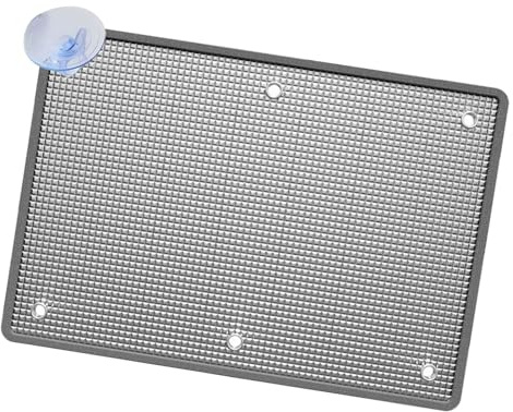 Film Fenetre Anti UV, Aluminisé Réutilisable, Feuille Reflechissant Vitre Protection Solaire, 9 Mm d'Épaisseur Film Occultant Totalement avec Ventouse(Gray,30x60cm)