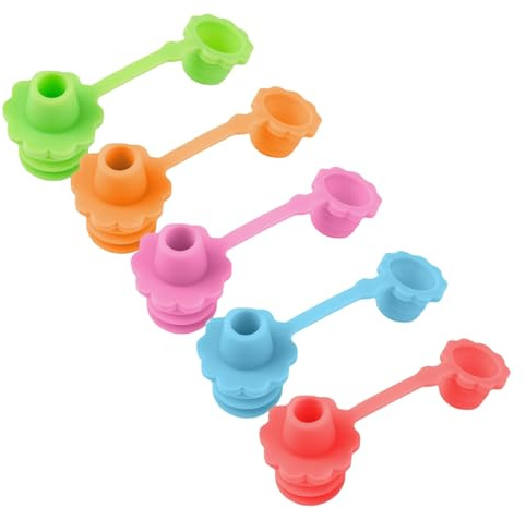 Generico Coperchio Protettivo Per Bottiglia D'Acqua, Coperture Antigoccia In Silicone Per Viaggi, Copertura Protettiva Bevande per Viaggi Scuola Campeggio Picnic All'aperto