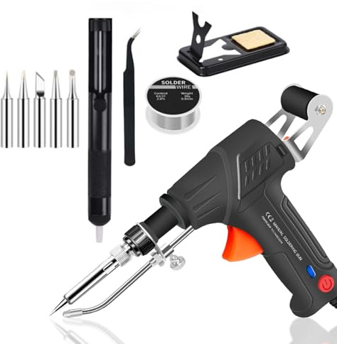 Miosugo Saldatrice Laser Professionale, Saldatore Automatico Industriale per Metalli con Riscaldamento Interno, Saldatore Laser Metalli Portatile (5 Punte Di Ferro)